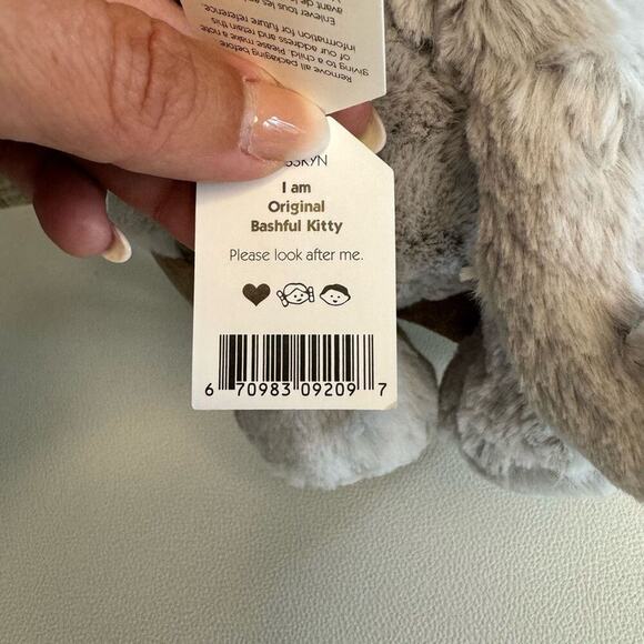 Jellycat Bashful Grey Kitty NEW! FAST SHIP Cat Plush Cat Lover Gift - Picture 7 of 7